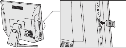 パソコンにminiB-CASカードをセットする方法(dynabook REGZA PC D731