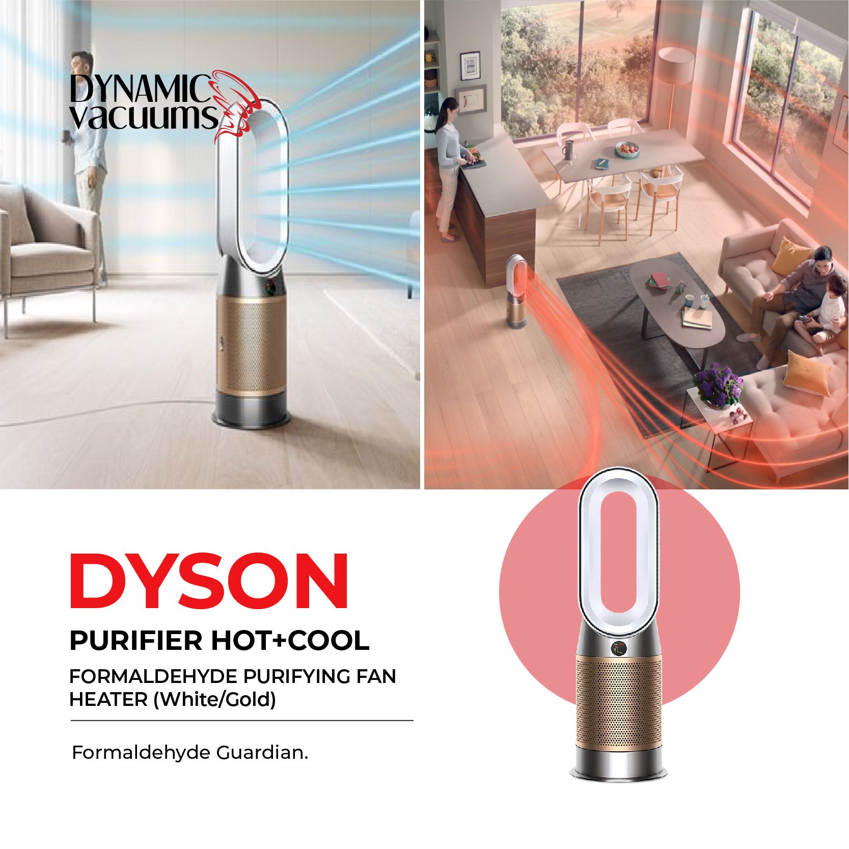 Dyson Purifier Hot+Cool Formaldehyde Purifying Fan Heater (White