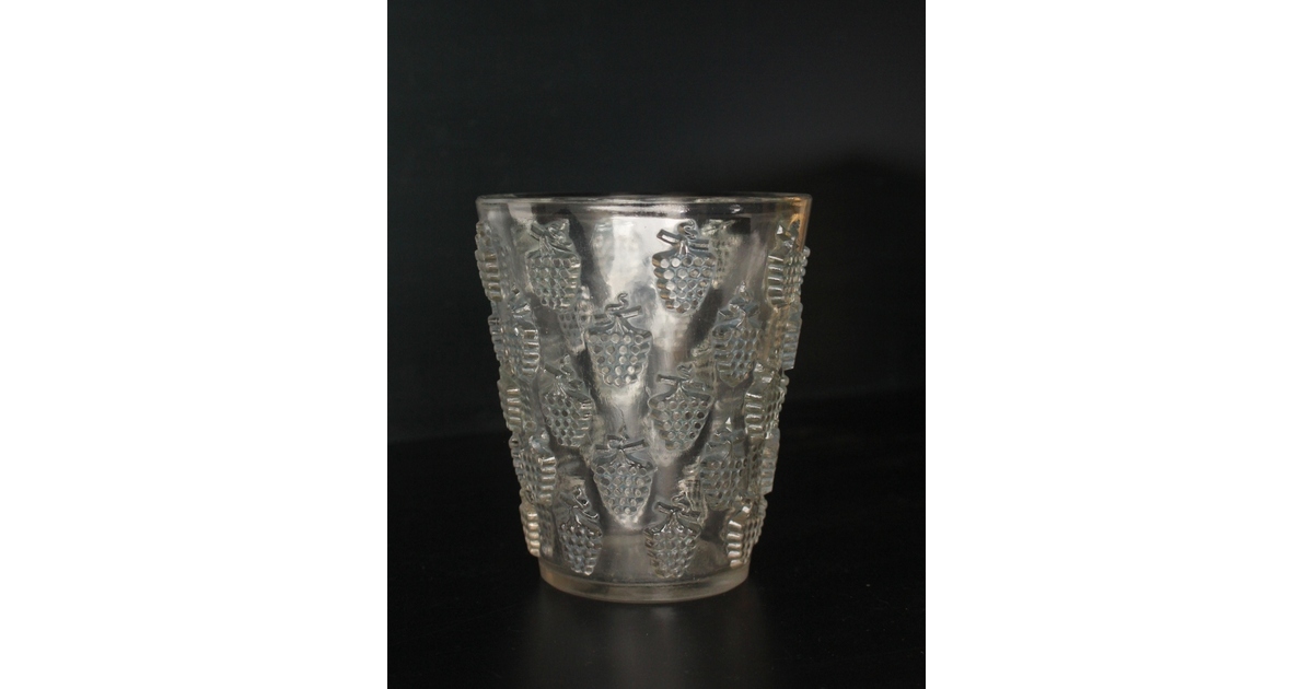 René Lalique ルネ・ラリック 葡萄紋水指 Y004｜骨董店 のびる 古美術