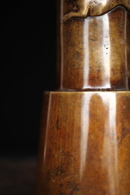 釜師 堀一清 月兎手杵型花瓶 M187｜骨董店 のびる 古美術 骨董 和風