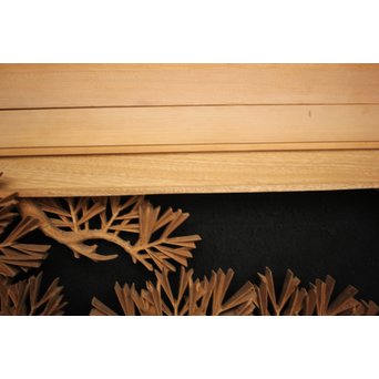 井波彫刻 弘介銘 松の深彫木彫欄間2枚1組 R2562Y｜骨董店 のびる 古