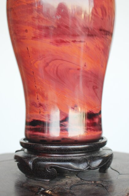 乾隆ガラス風 練上硝子花瓶 Y021｜骨董店 のびる 古美術 骨董 和風建具