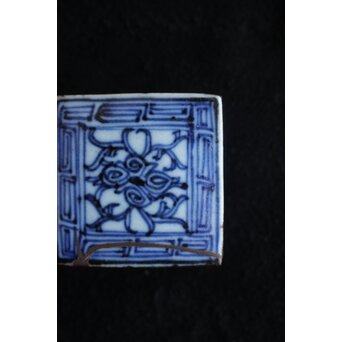 清朝期 新渡 染付 青花香合 P556｜骨董店 のびる 古美術 骨董 和風建具