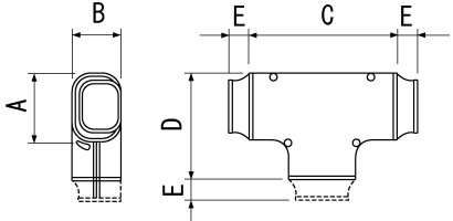 因幡電工 ST-77 SD T型ジョイント（チーズ）