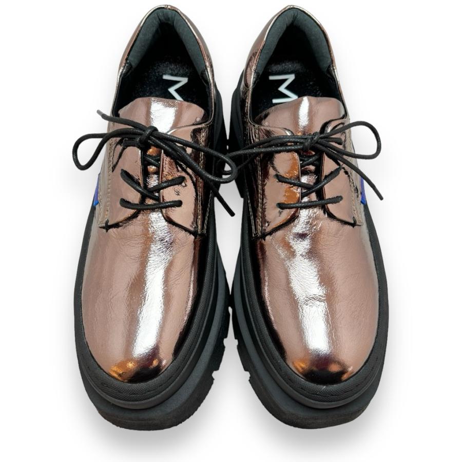 送料無料】MANA マナ シューズ チャンキーソール レースアップ 本革 靴