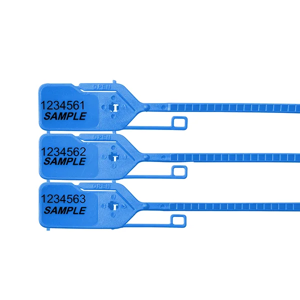 プラスチック封印具 MFロック 青 7桁連番入り 250個セット: 周辺小物