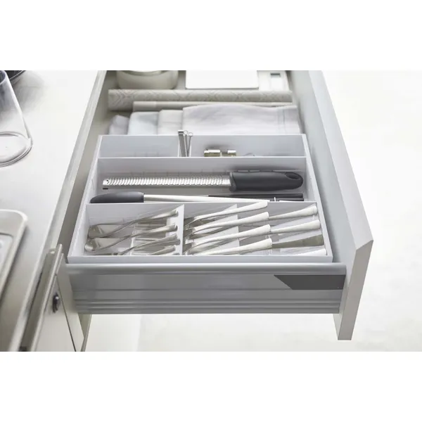 tower】立体横伸縮カトラリーケース タワー (ホワイト): 周辺小物