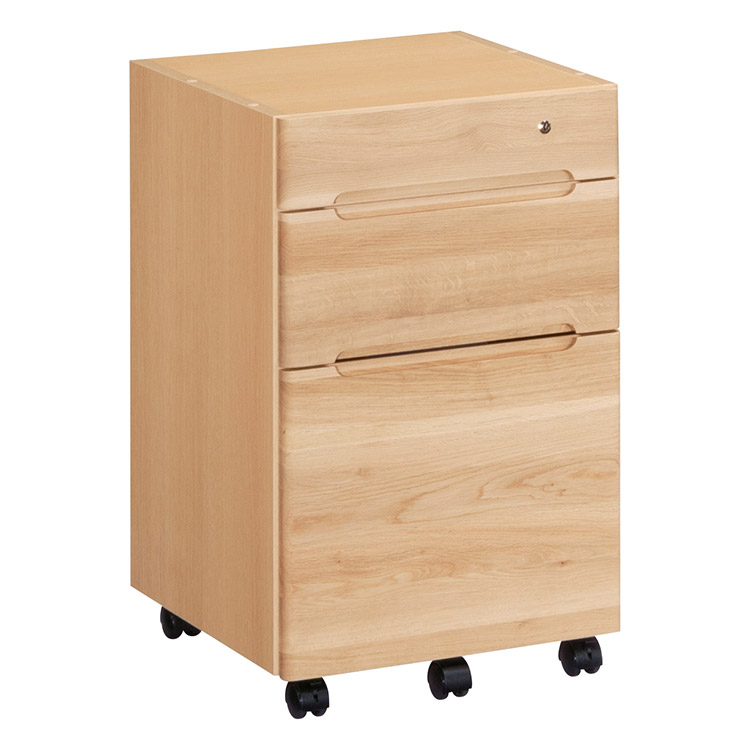 CLEARNEL デスク ワゴン 幅42.8cm(デスク奥行共通) SW8000 ピュア