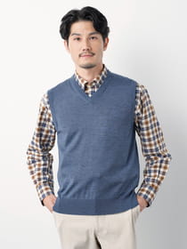 スペシャルプライス】ウォッシャブルVネックニットベスト（7205655