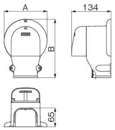 因幡電工】SD ウォールコーナーエアコンキャップ／換気エアコン用 77L