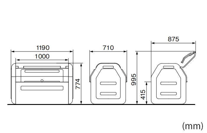 ダストボックス#400据置きタイプ（W1190×D710×H804mm）［環境スマイル］