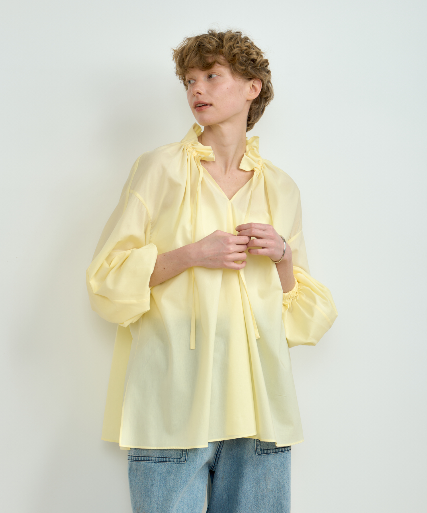 ドレープローンギャザーブラウス ｜ハウス オブ ロータス＜HOUSE OF