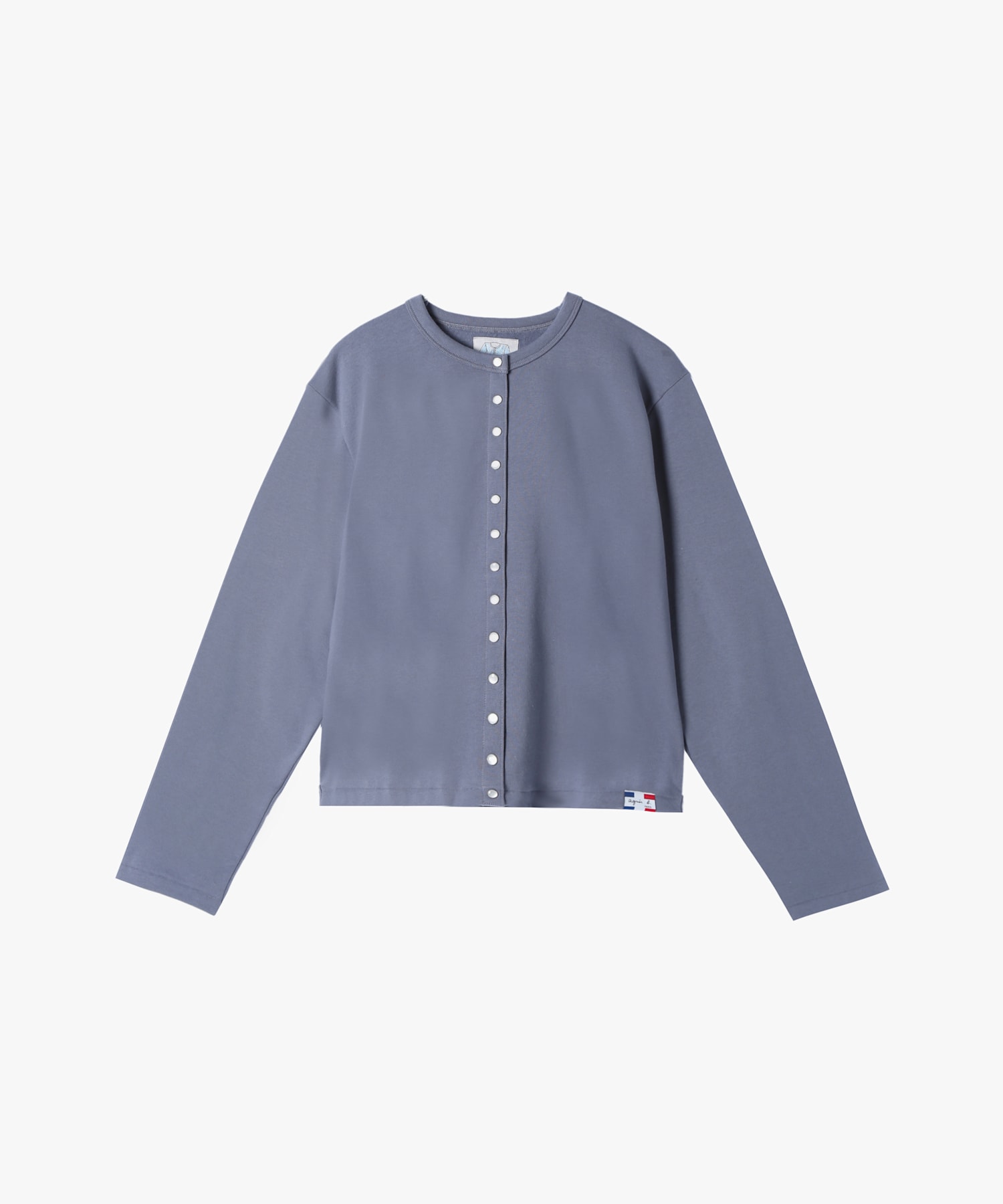 オーガニックコットン メルトン 長袖 カーディガンプレッション 