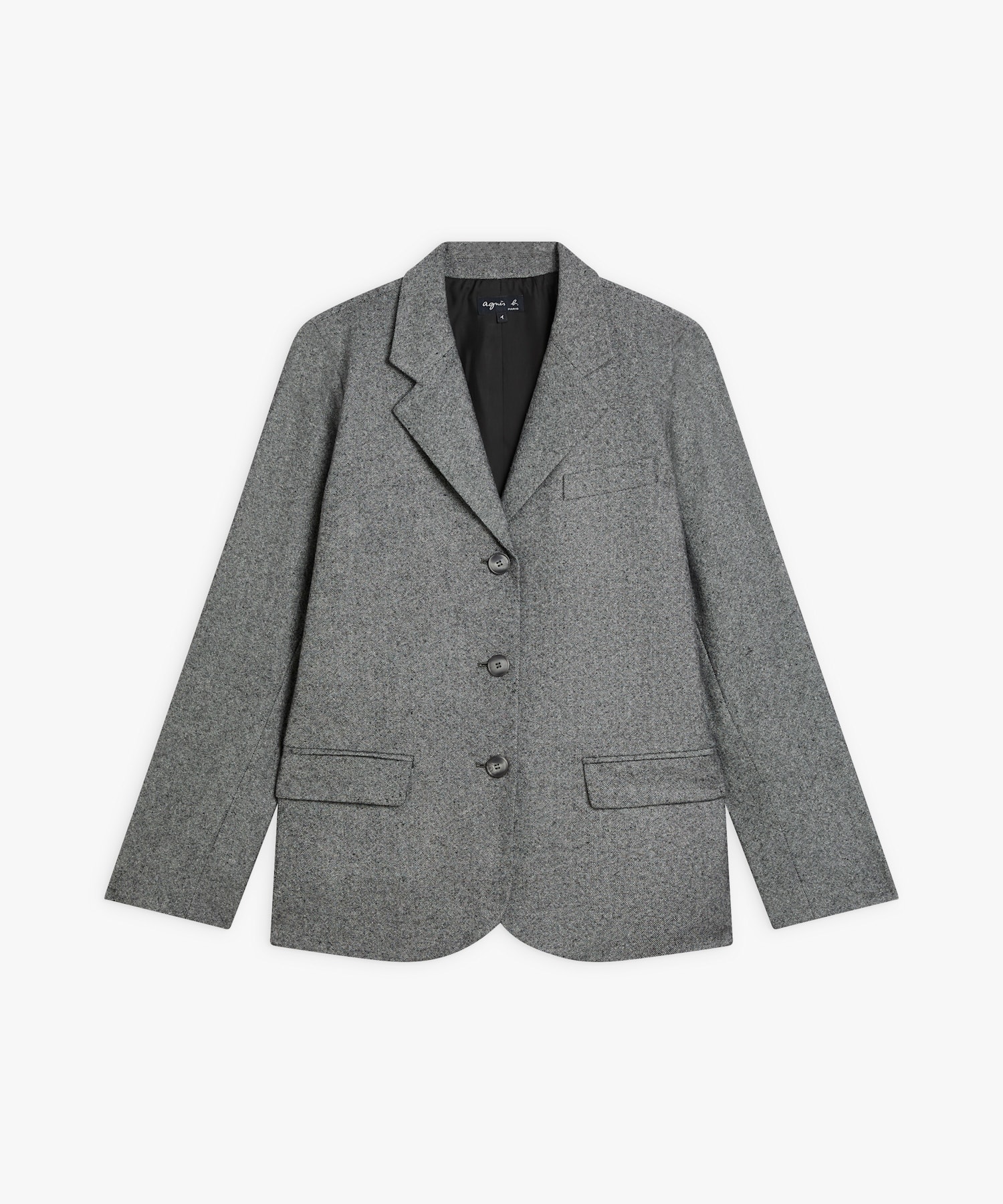 ウール ツイード テーラードジャケット ｜agnès b. FEMME（ファム