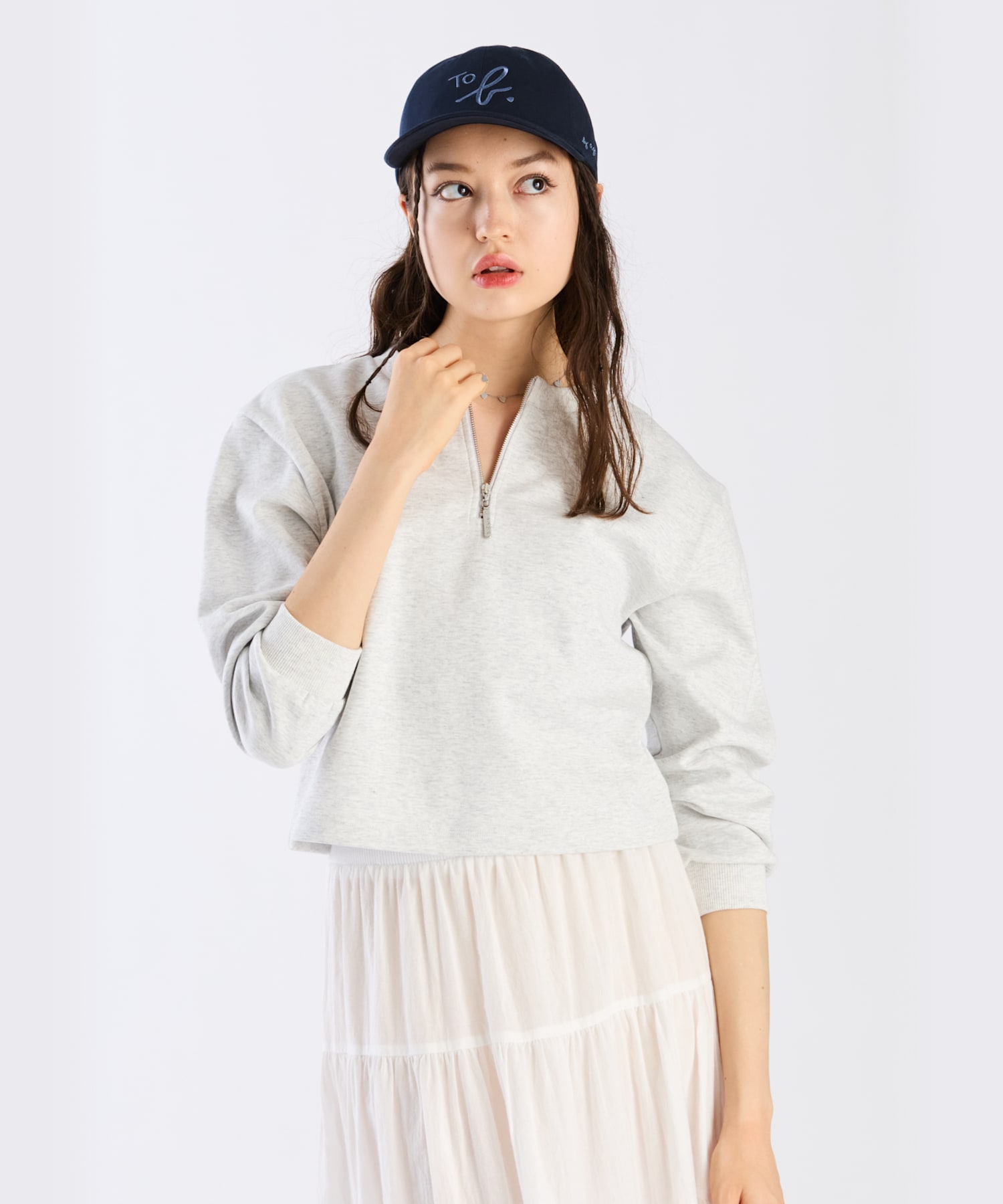 ハーフジッププルオーバー ｜To b. by agnès b.（トゥービー バイ