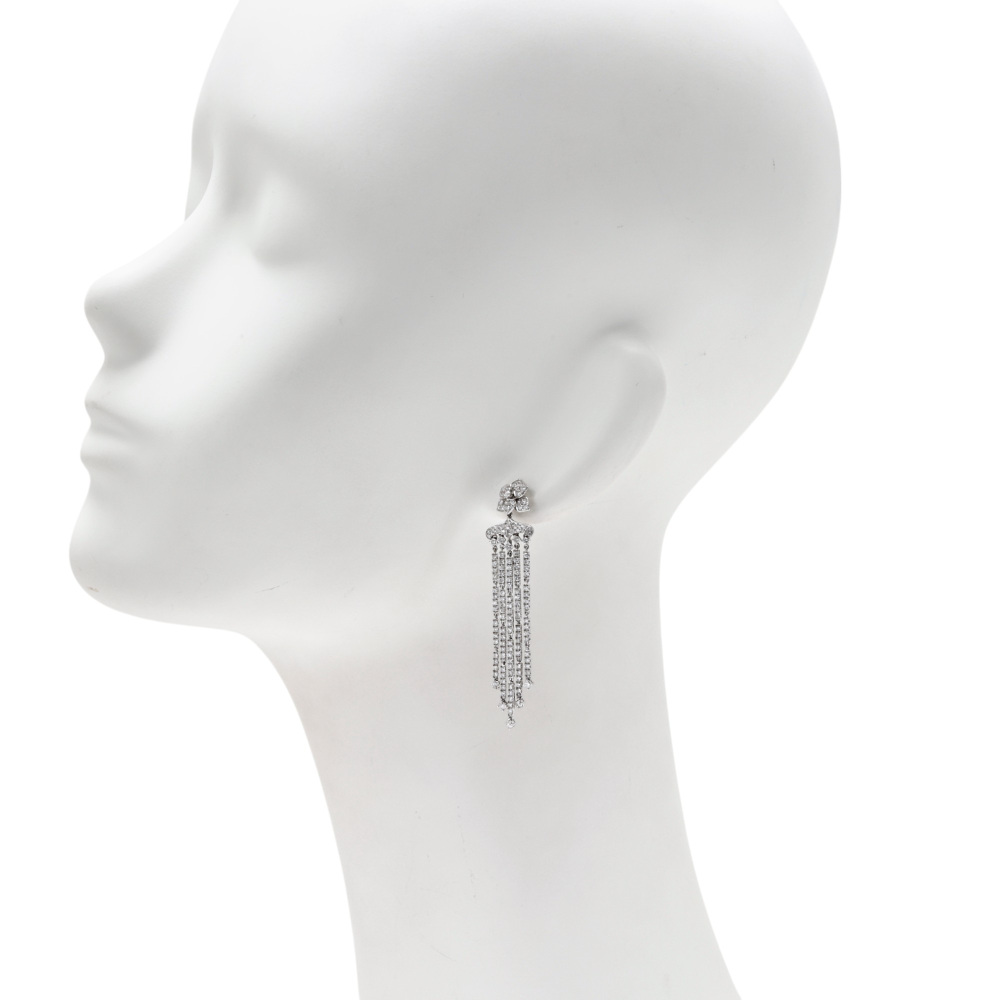 K18ホワイトゴールド ダイヤモンド ピアス J394215 | ユキザキセレクト