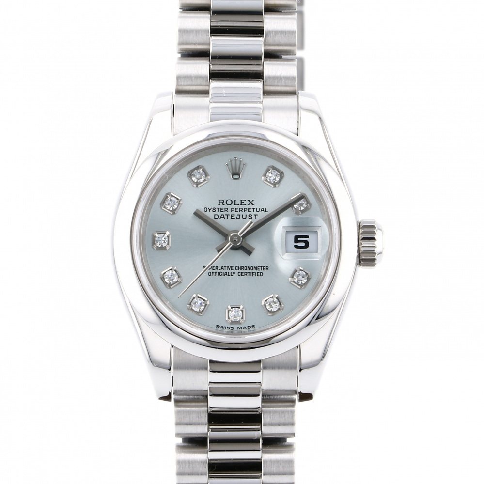ロレックス デイトジャスト 179166G.IBLPRアイスブルー ダイヤモンド