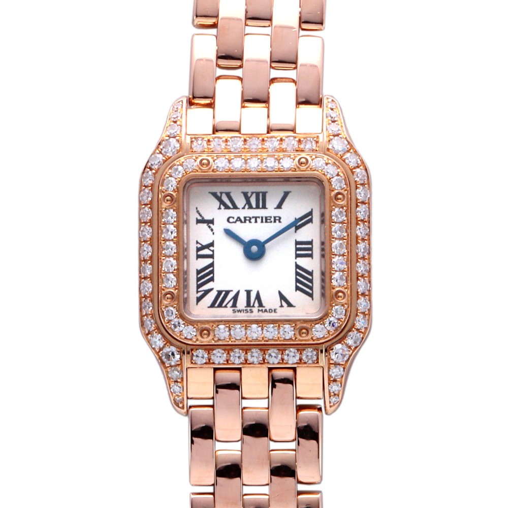 中古] カルティエ パンテール ミニパンテール ベゼル2重ダイヤ