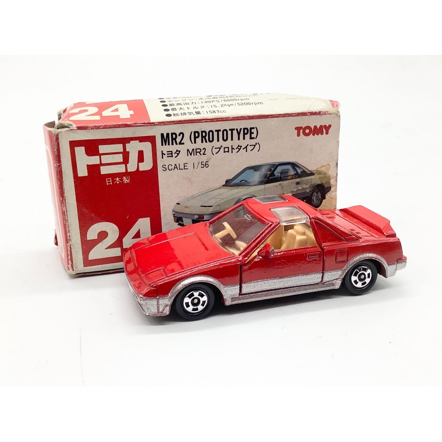 TOMY (トミー) トミカ 日本製 赤箱 トヨタ MR2(プロトタイプ） 小塗装