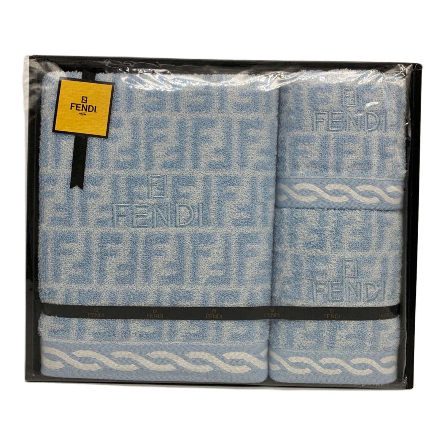 FENDI (フェンディ) タオルセット バスタオル1枚・フェイスタオル1枚