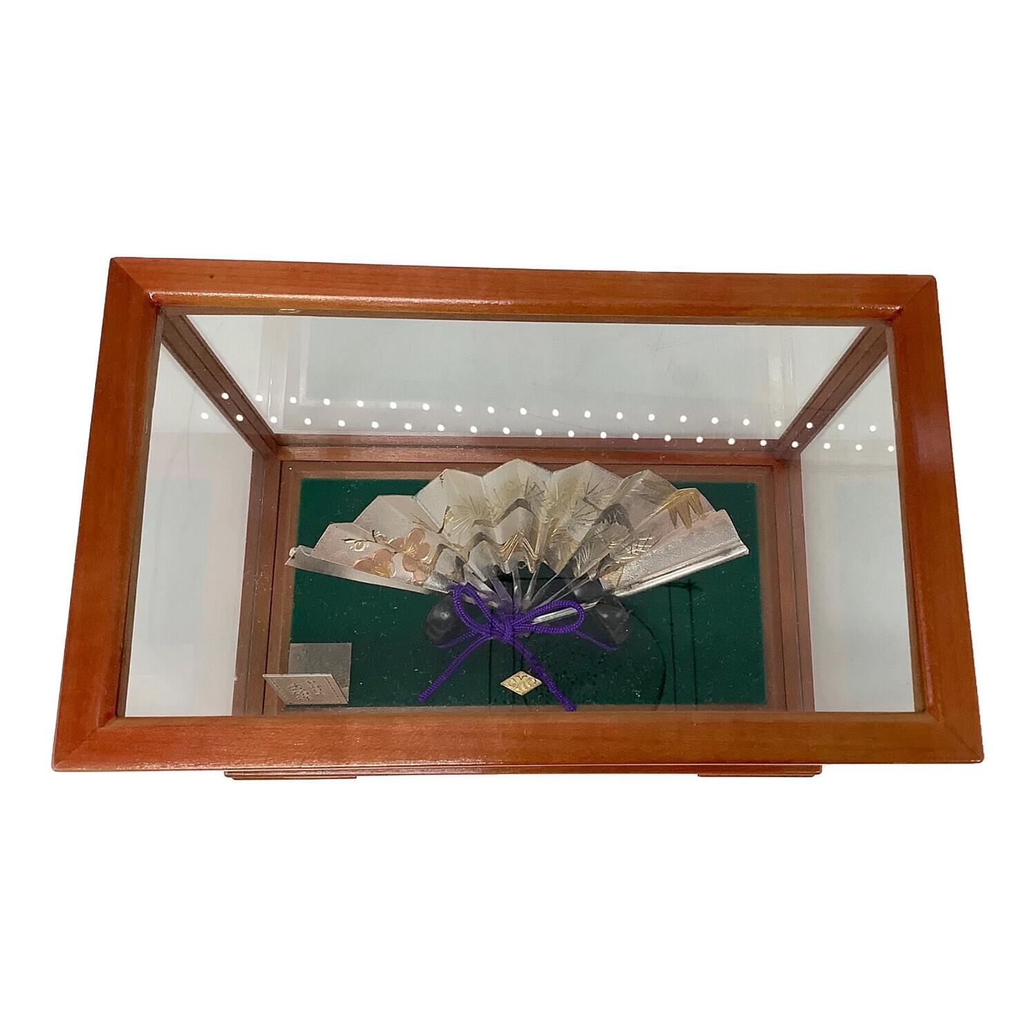 純銀 額 扇 4.5号 松竹梅 純銀 扇4.5号(松竹梅) - TAKEHIKO - 武比古