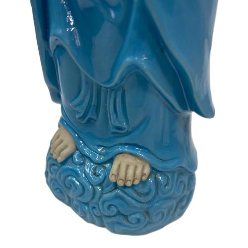 九谷焼 (クタニヤキ) 観音像 菊仙 ブルー｜トレファクONLINE