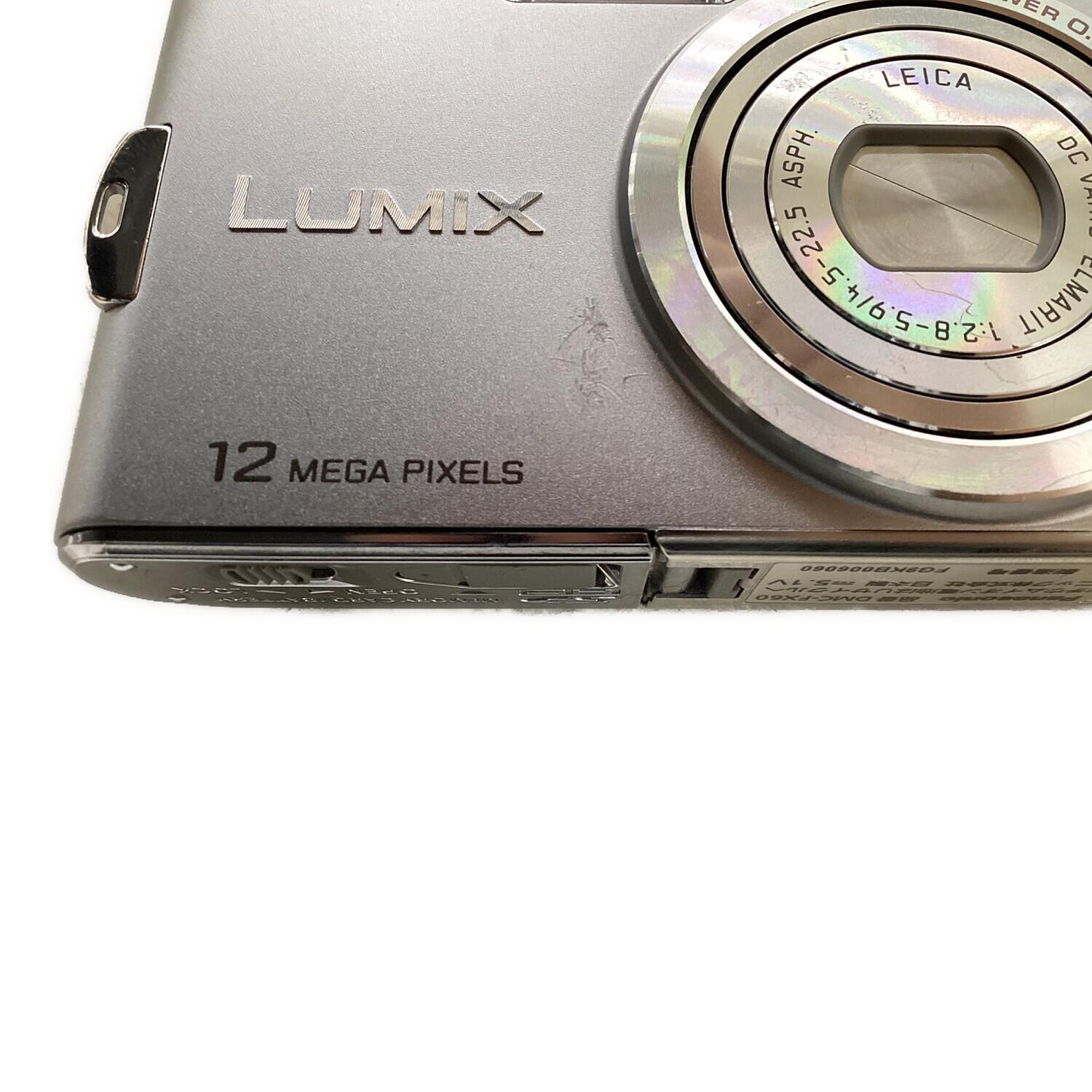動作確認済］デジカメ LUMIX DMC-FX60 シルバー 12メガピクセル 動作