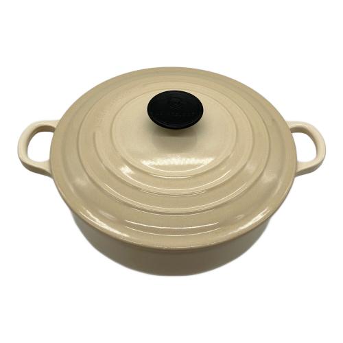 LE CREUSET (ルクルーゼ) 両手鍋 ココットロンド SIZE 24cm ベージュ