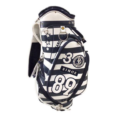 PEARLY GATES (パーリーゲイツ) キャディバッグ ホワイト×ネイビー 30