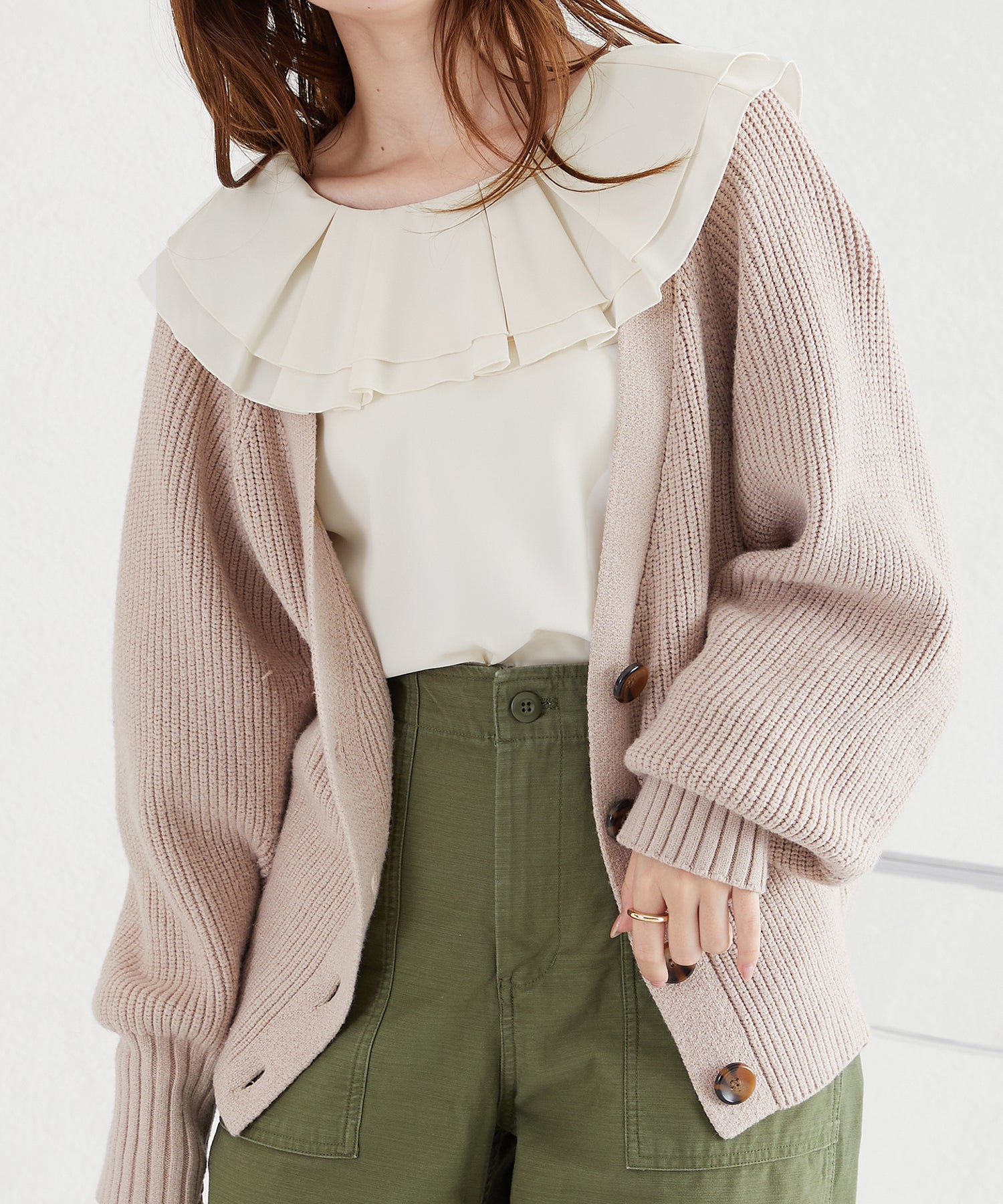 2wayラッフルフリルビックカラーブラウス/AC3424 – ORIENTALTRAFFIC