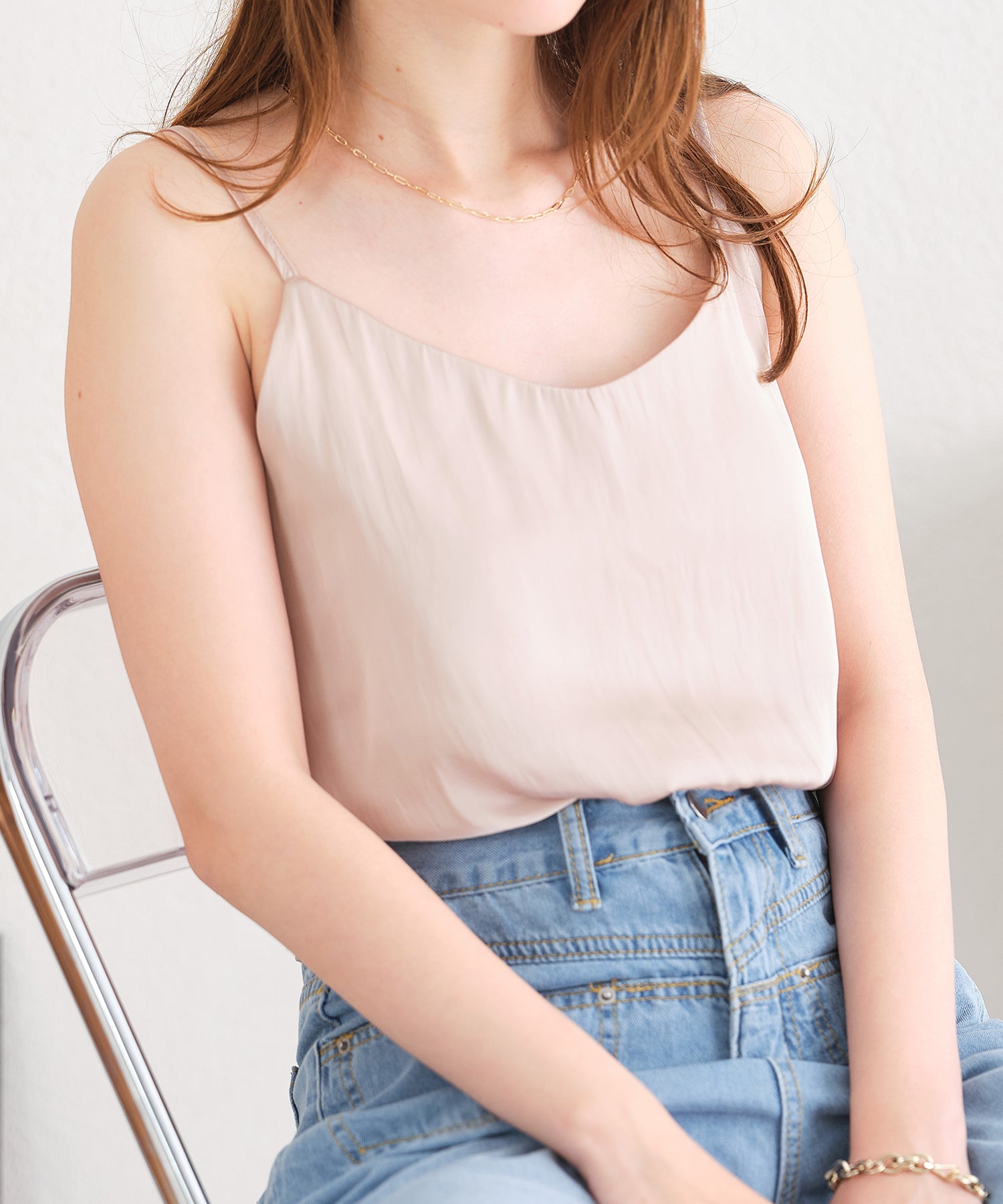 サテンキャミソールトップス/AC3810 – ORIENTALTRAFFIC