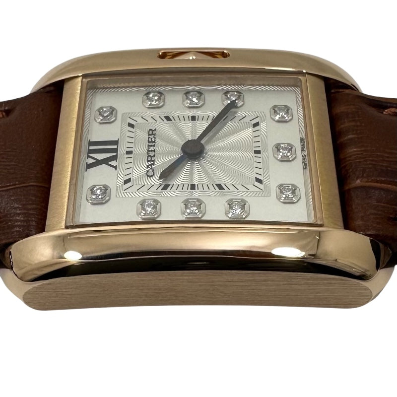 カルティエ Cartier タンク アングレーズ SM WJTA0007 K18PG/レザー
