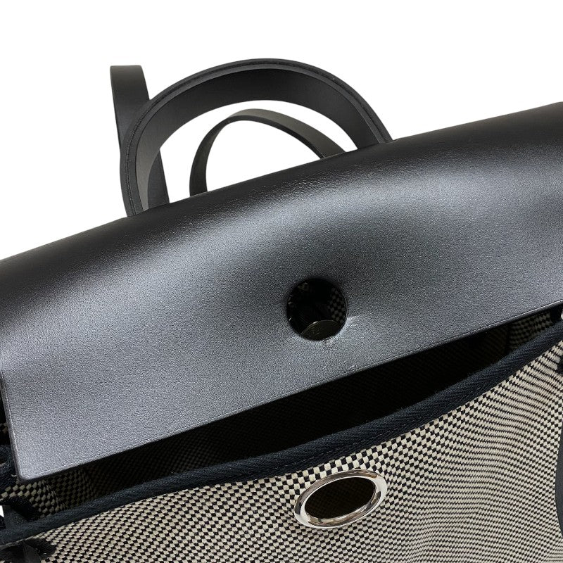 エルメス HERMES エールバッグジップアドPM Z刻 ブラック×ホワイト