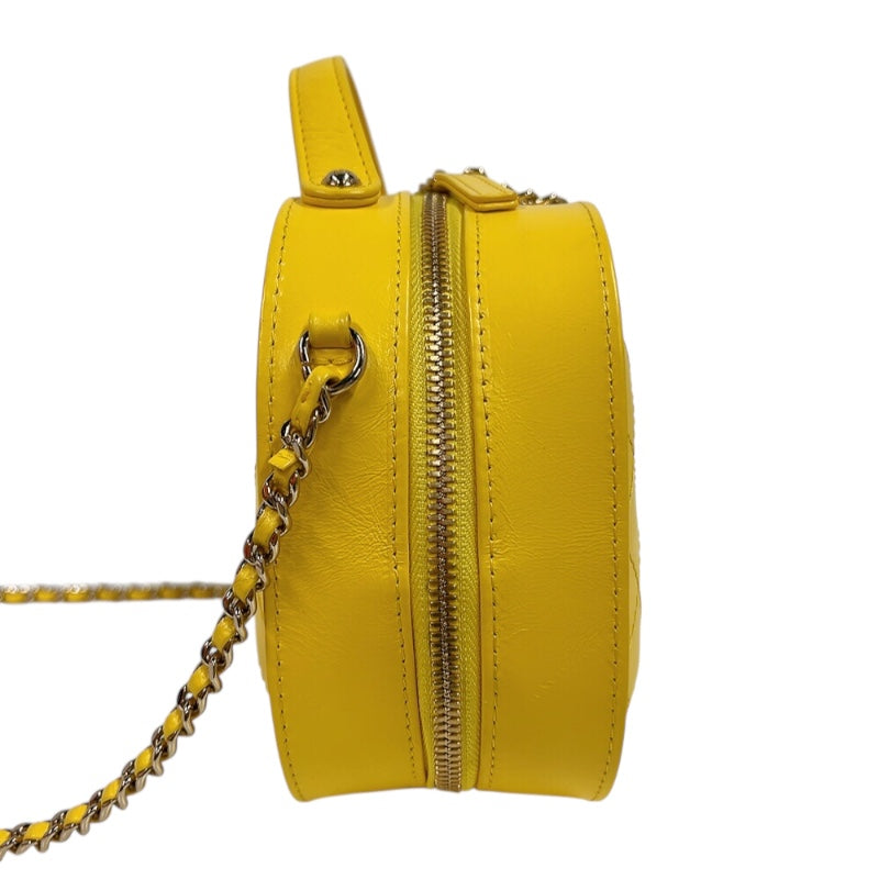 シャネル CHANEL クロスボディショルダーバック イエロー ゴールド金具