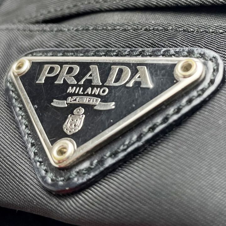 PRADA プラダ ナイロン ブラック ポケットティッシュケース - 中古