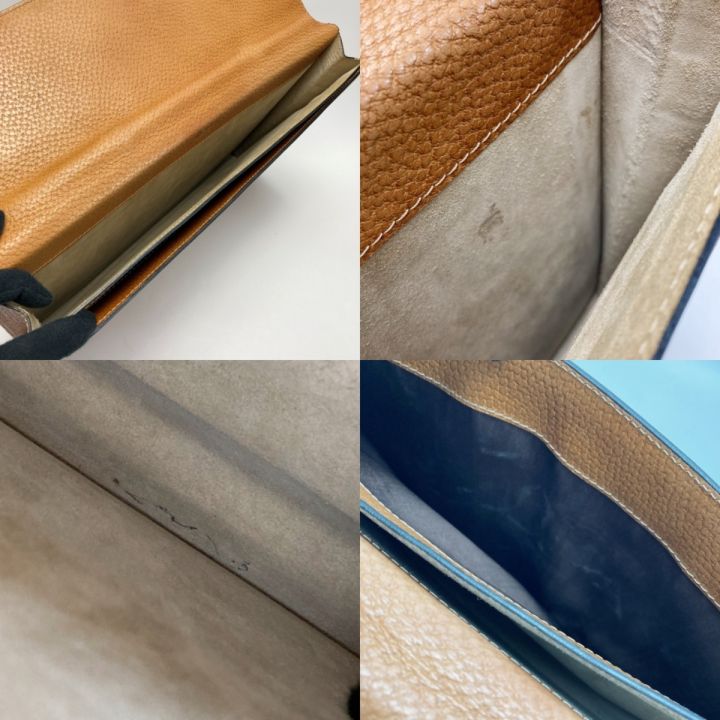 LOEWE ロエベ アナグラム ビジネスバッグ ブラウン レザー ブリーフ