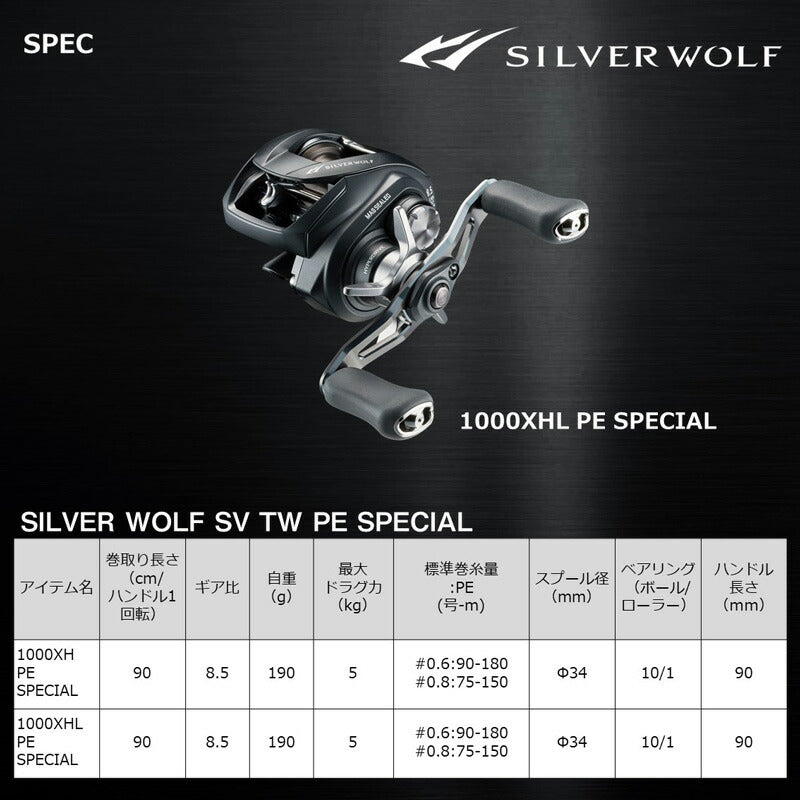 シルバーウルフ SV TW 1000XH PE SPECIAL – つり具のBunBun.com