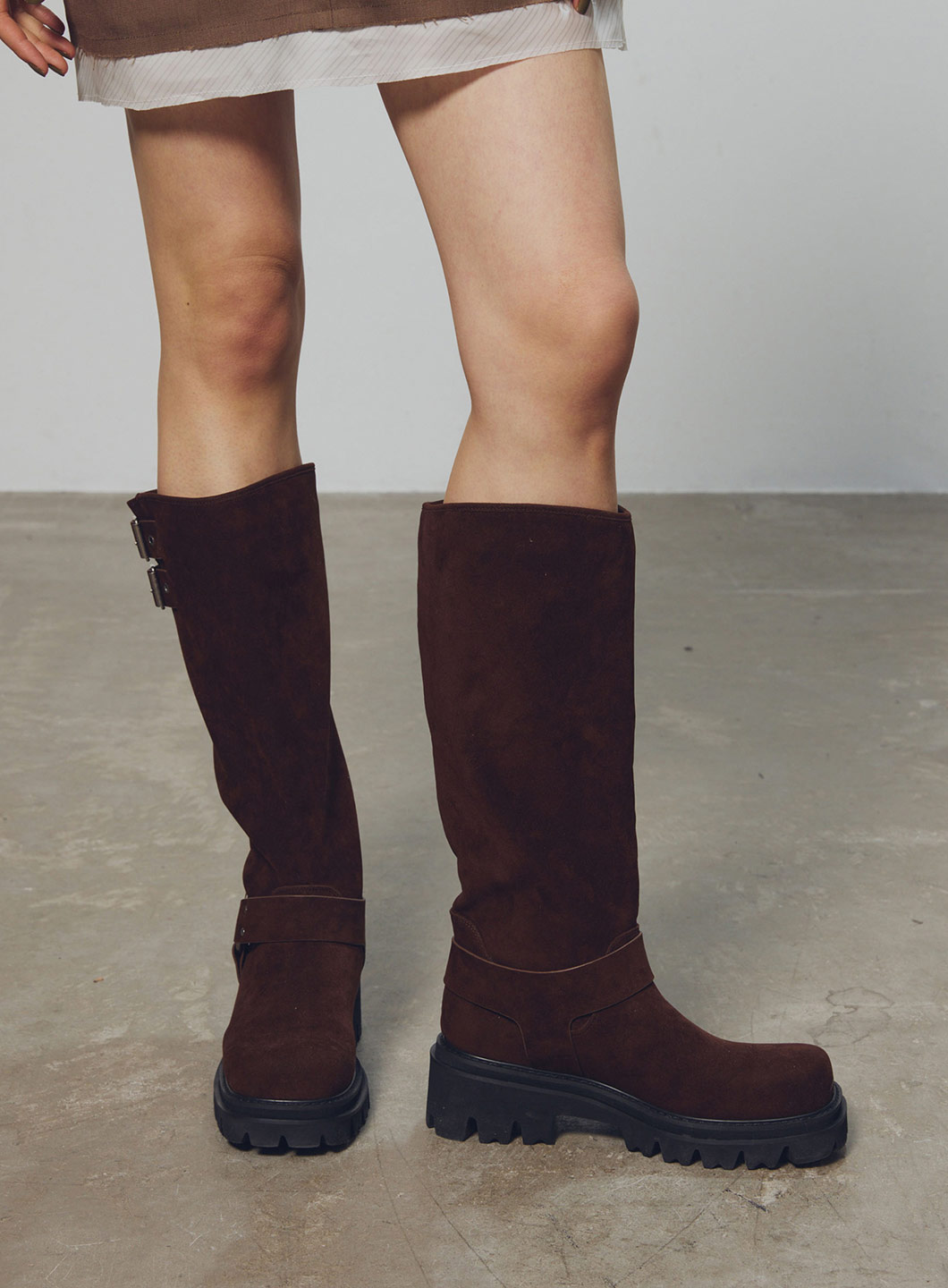 COEL Online Storeエンジニアロングブーツ(35 ブラウン): SHOES/BAGS