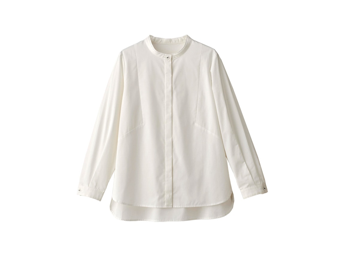 バンドカラー切り替えシャツ（ツインレット（R）糸採用）(02_M 91_