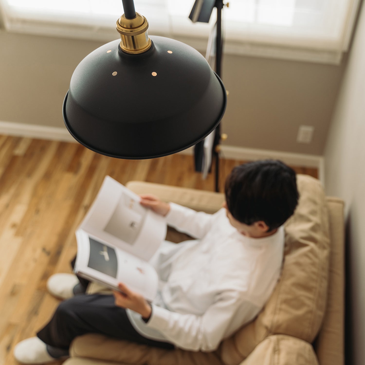 Shade Black LampArmシリーズ専用 縦取付 D-BS-BK｜平安伸銅工業