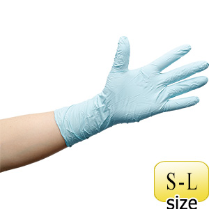 ニトリルグローブ ピュアゼロHG3 ライトブルー S／L 3000枚入