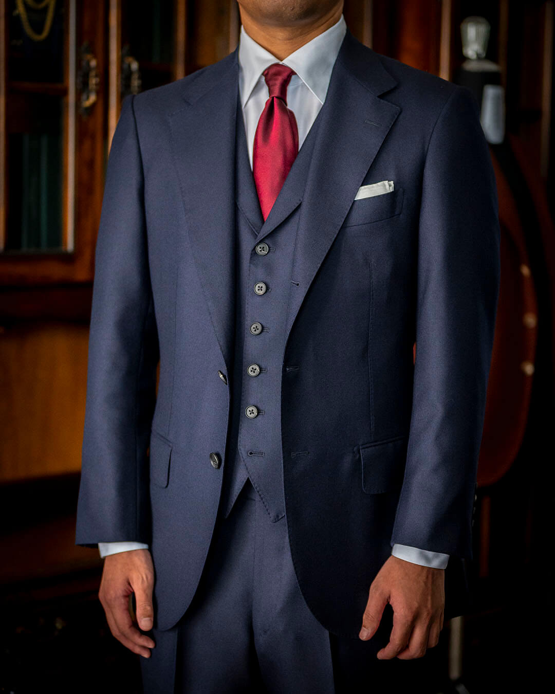 T様のご依頼】HARRISONS “CRU CLASSE” 王道ネイビースーツ - お客様の