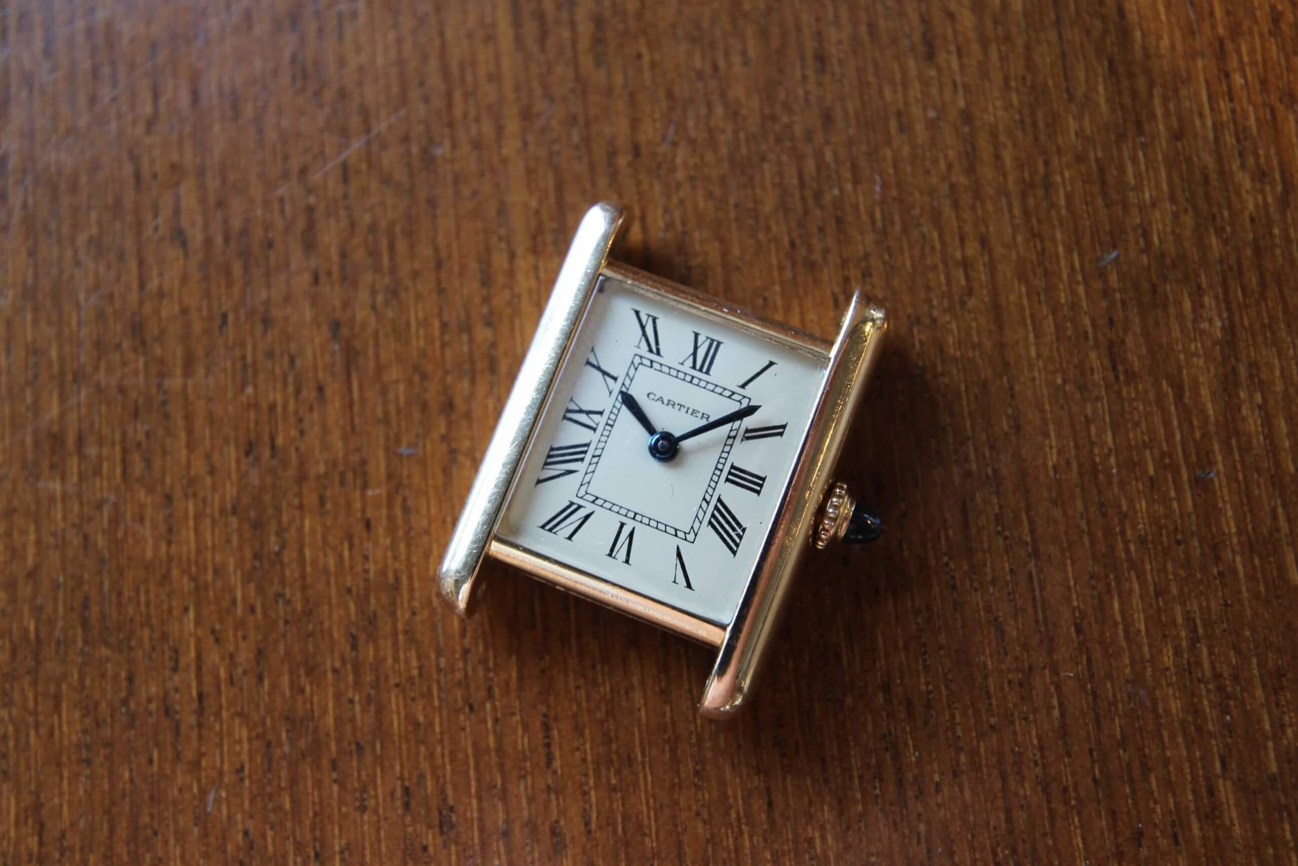 オーバーホール＋ガラス交換/カルティエ/タンクルイカルティエSM/18KYG