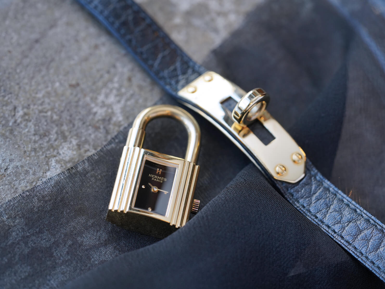 エルメス/ケリーウォッチ/ブラックダイヤル/Hermes/Kelly Cadenas