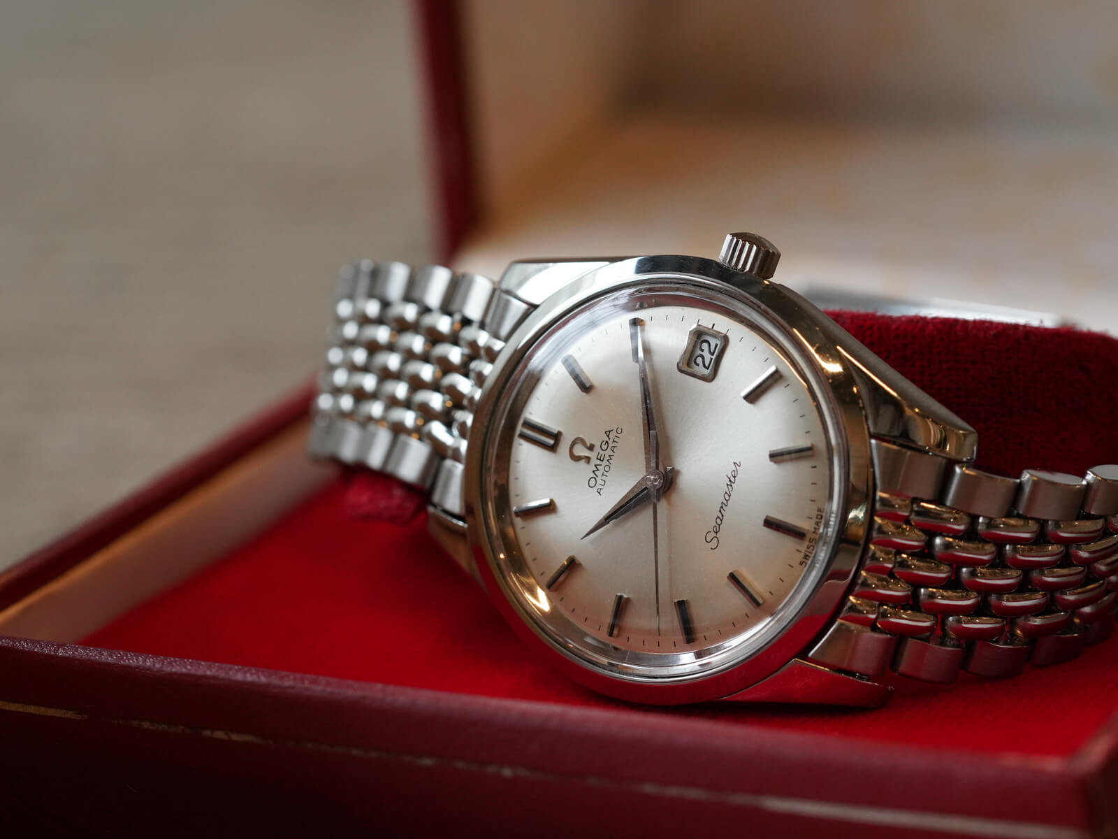 オメガ/シーマスターデイト/シルバーダイヤル/Omega/Seamaster Date