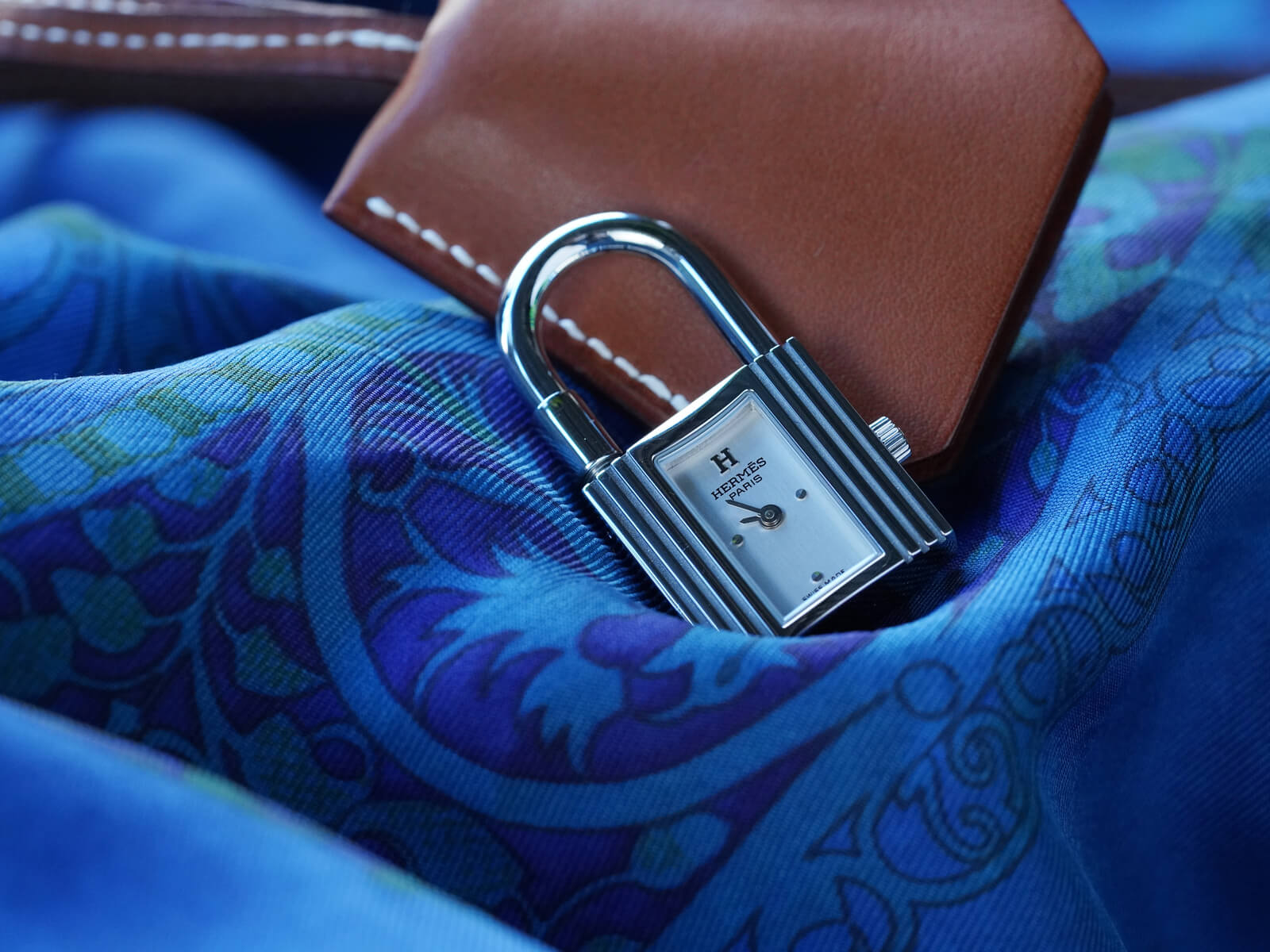 エルメス/ケリーウォッチクロシェットネックレス/シルバ―ダイヤル