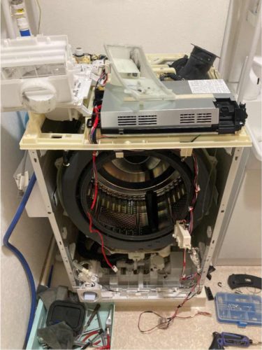 シャープ:ドラム式洗濯機:ES-G112の分解クリーニングを行いました