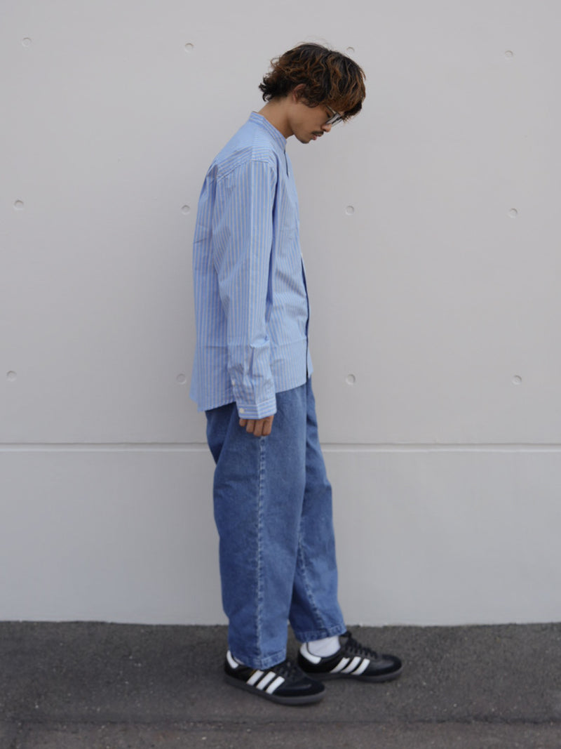 Stripe over shirts(ストライプオーバーシャツ/ブルー) – EDIT CLOTHING