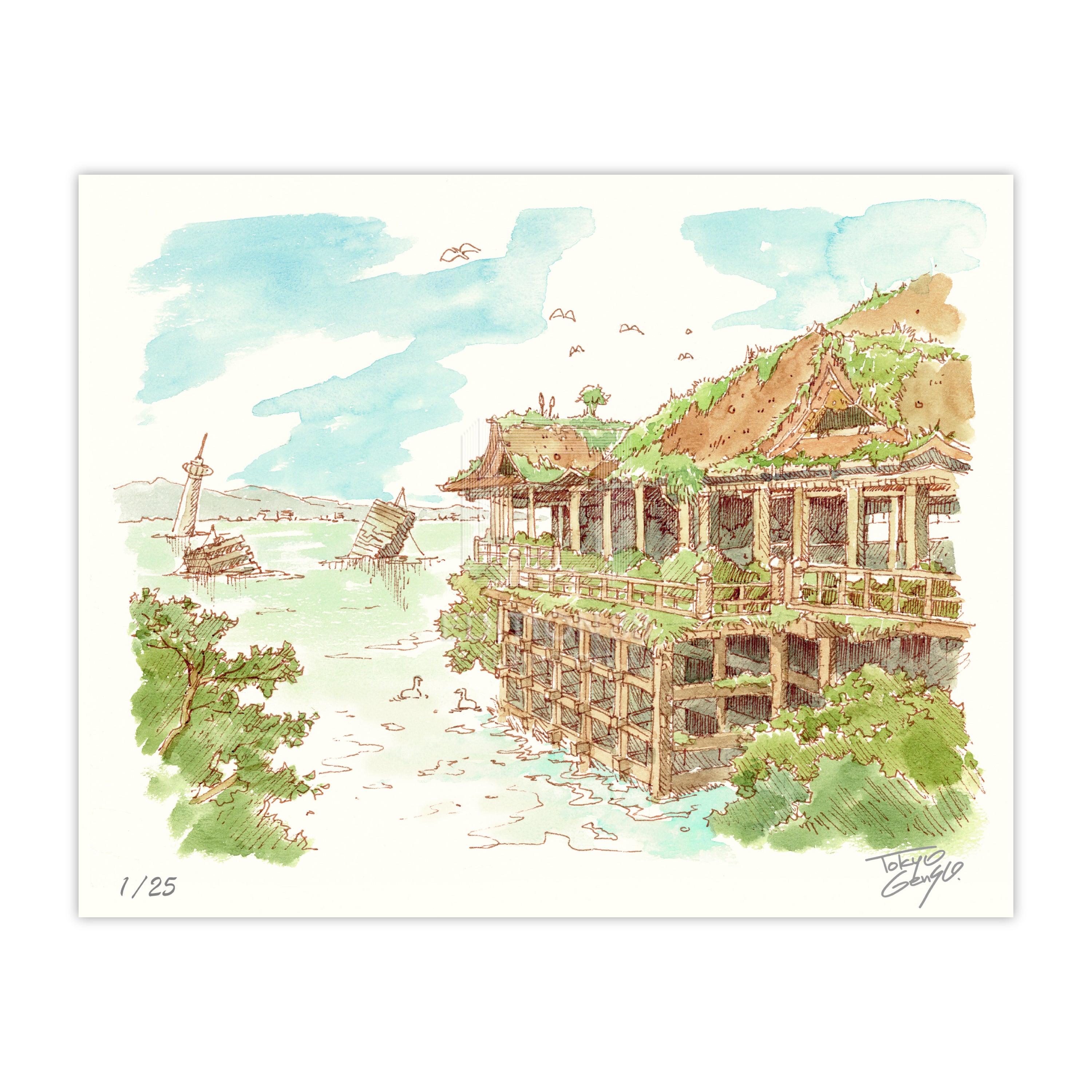 88グラフ ミニ 清水寺幻想 水彩スケッチver/ 東京幻想（直筆サイン入り