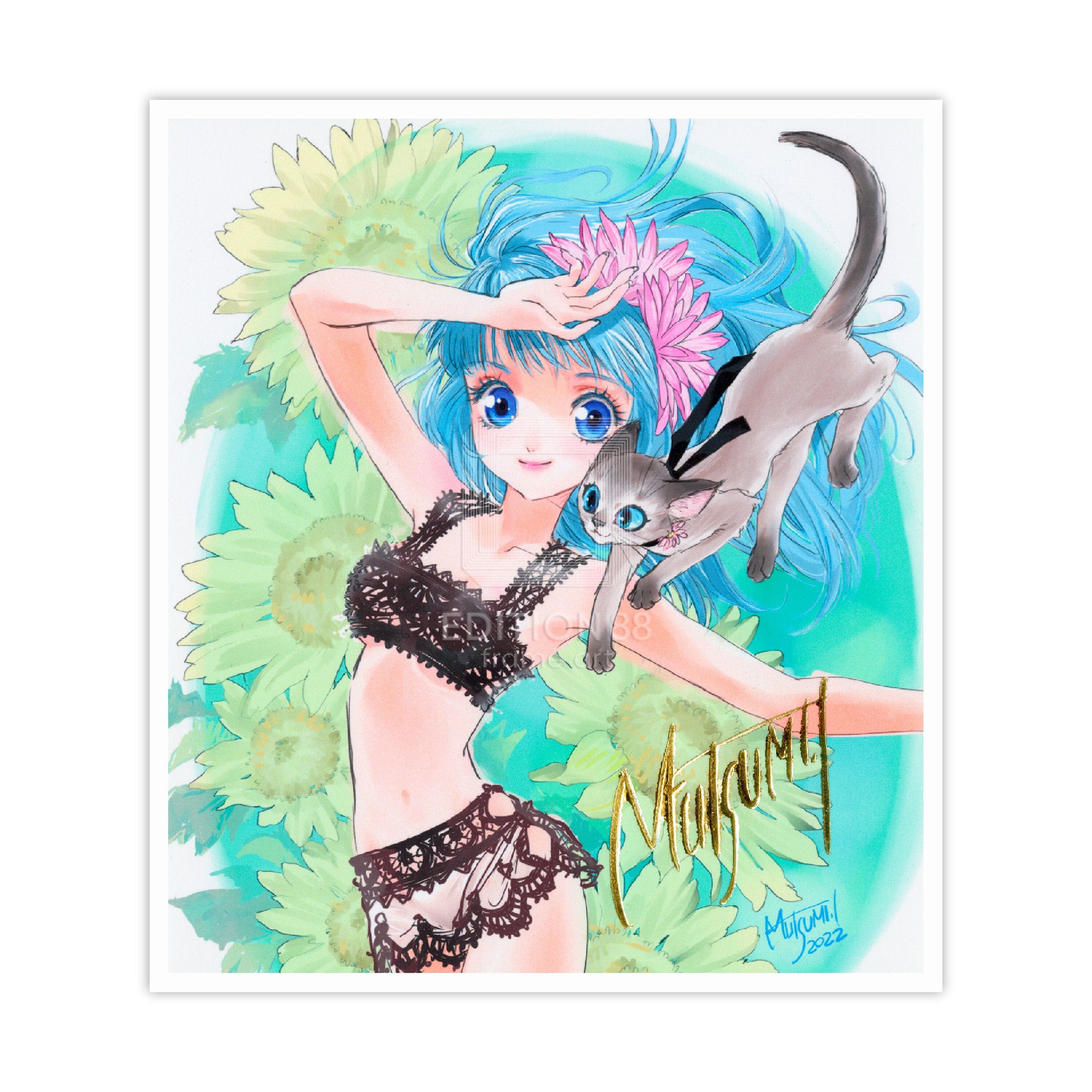 88グラフ ミニ「サマー」/いのまたむつみ（箔押しサイン入り）